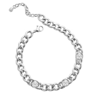 ISLA Everyday Chain Bracelet - Cuban w/ CZ - PVD Steel