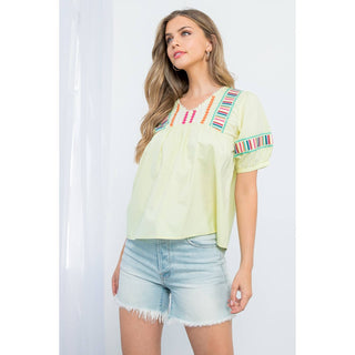 THML Sunny Fiesta Embroidered Top