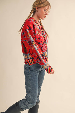 Paisley Cardigan Sweater