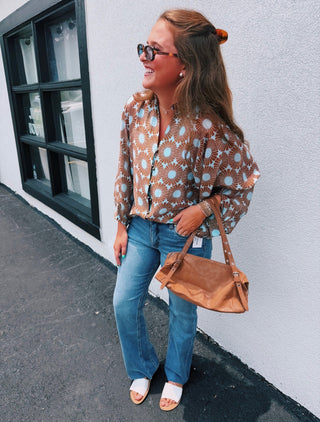 Sky Floral Top