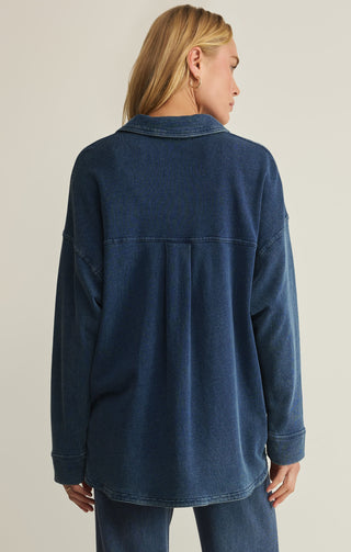 Z Supply All Day Knit Denim Jacket- Indigo