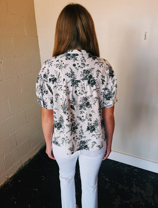Black Floral Top