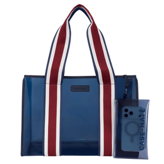 Case-Mate Navy Rugby Stripe Jelly Tote Bag