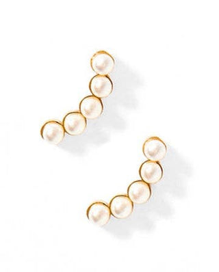LINNY CO Screwback Stud Earrings - Abigail - Pearl