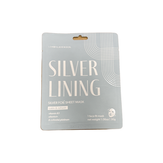 Lemon Lavender Calm and Refresh Silver Lining Face Mask