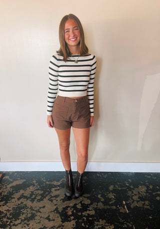 Stripped Cropped Top