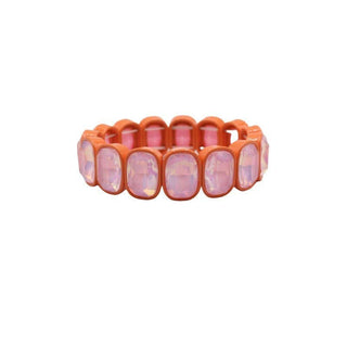 LINNY CO Bracelet - Candy Gem Oval Coral