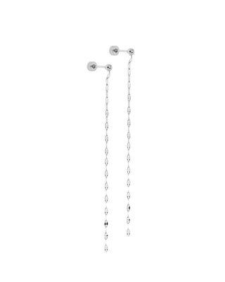 Screwback Stud Earrings - Devin Duster Silver