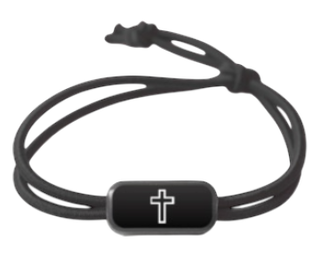 Surivor Series Tactical Bracelet - Onyx + Cross