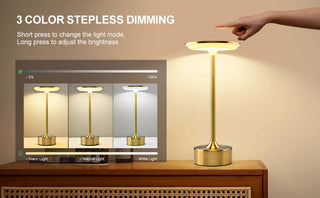 LED Table Lamp – Touch Control, Dimmable, Rechargeable