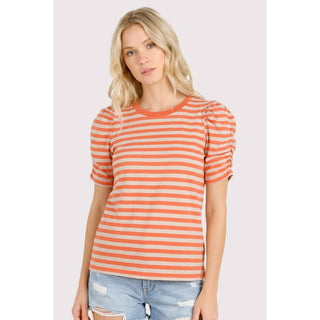 Orange Striped Top