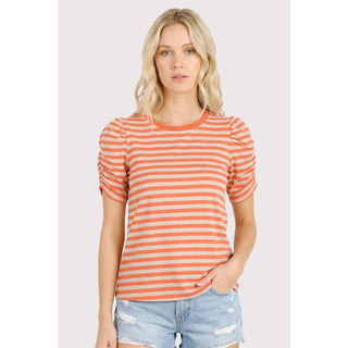 Orange Striped Top