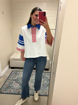 Red White & Blue Top