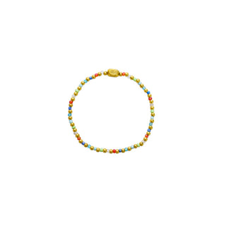 Isla 24/7 Stretch - Pop of Color - All Around - Multicolored Seed Bead PVD Gold