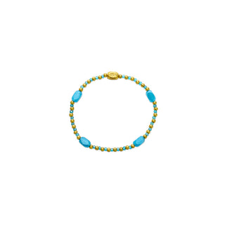 Isla 24/7 Stretch - Pop of Color - Here, There & Everywhere - PVD Gold - Aqua Azure