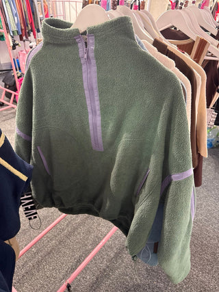 Green Fleece Pullover