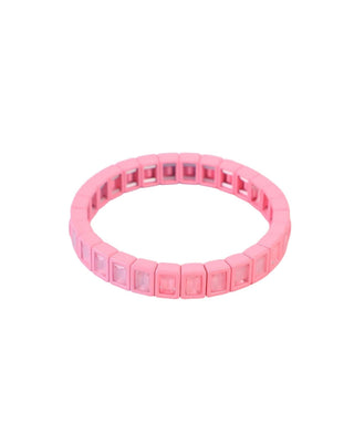 LINNY CO Bracelet - Candy Gem Block Baby Pink