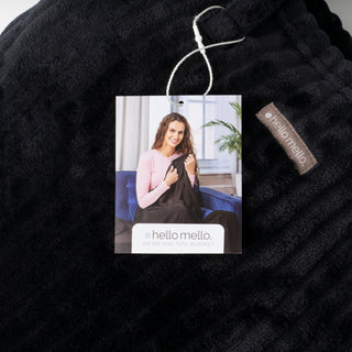Hello Mello On My Way Tote Blanket Black 4 PC