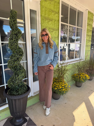 Blue Fleece Pullover