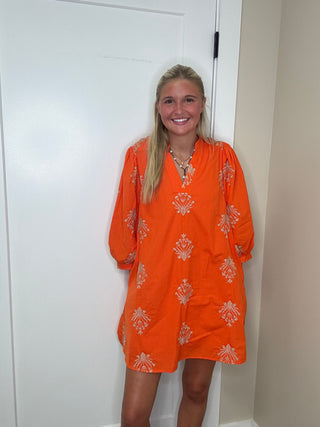 Sunset Embroidered Dress