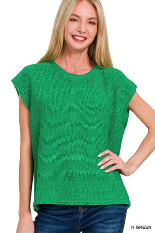 Oversized Crew Neck Sweater Vest
