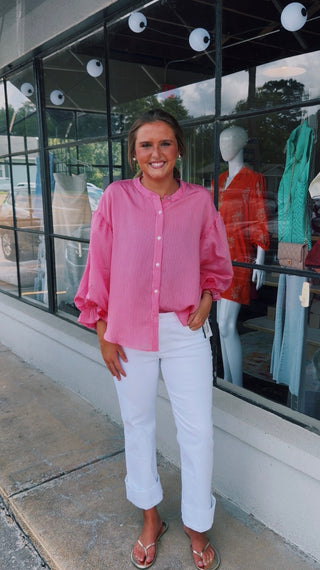 Pink Sugar Stripe Blouse