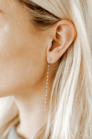 Screwback Stud Earrings - Devin Duster Silver