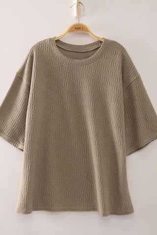 Textured Short Sleeve Top