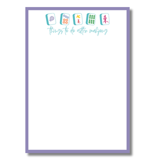 Things to do After Mahjong Notepad 5x7 inches