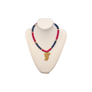 Hidden Truth 18in Red and Blue (10mm) Colonel Reb Necklace