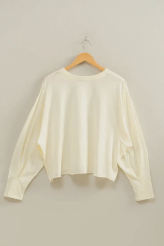 Washed Oversized Long
Sleeve Top
