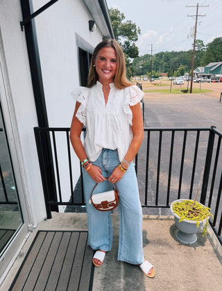 BAYEAS NEW YORK Wide Leg Pant in Minstral