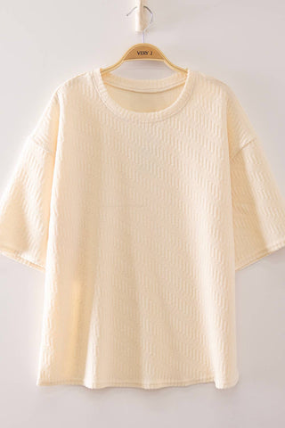 Textured Short Sleeve Top