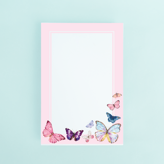 Pink Butterflies- Notepad
