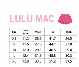 Lulu Mac MAROON SOLID SHORTS