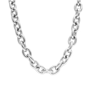 ISLA Everyday Chain Necklace - Bold Oval Link Steel
