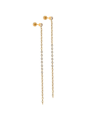Screwback Stud Earrings - Darby Duster Gold