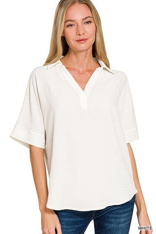 Classic Collar Airflow Top