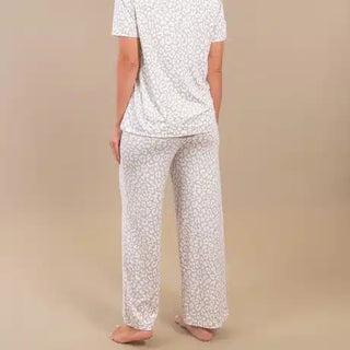 Taupe Leopard Pajama Pants Set