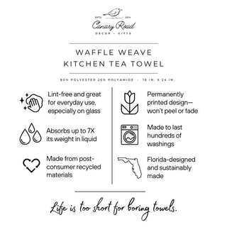 Chinoiserie Branches Floral Kitchen Towel- Blue White Spring