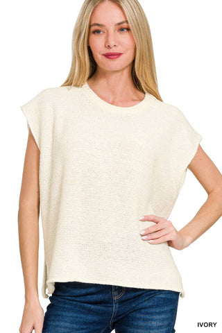Oversized Crew Neck Sweater Vest