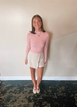 Pointelle Knit Sweater