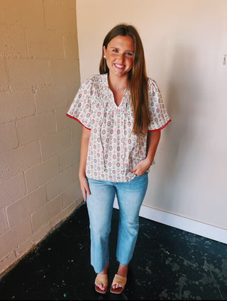 Garden Smocked Top