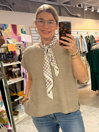 Oversized Crew Neck Sweater Vest