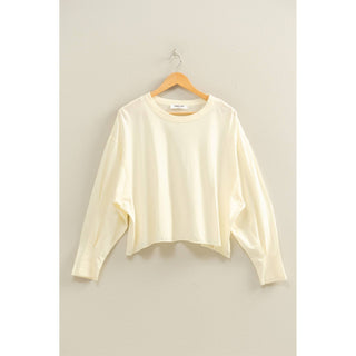 Washed Oversized Long Sleeve Top