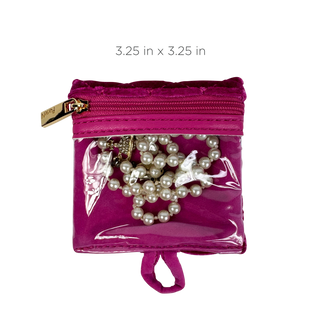 Getaway Jewelry Case - Fuchsia Velvet