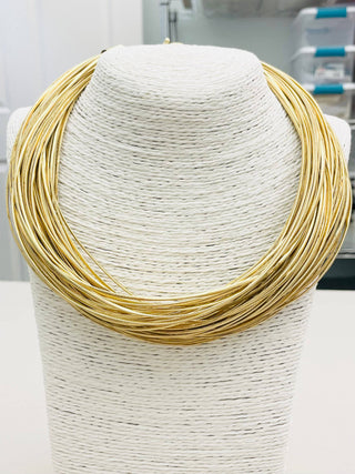 CHIC - Leatherette  Strand Necklace (gold)