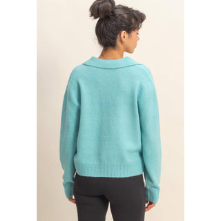 Collared V Neck Sweater