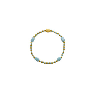 Isla 24/7 Stretch - Pop of Color - Here, There & Everywhere - PVD Gold - Blue Sky