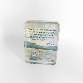 Lauren Dunn JOHN 3:16 ACRYLIC SCRIPTURE BLOCK